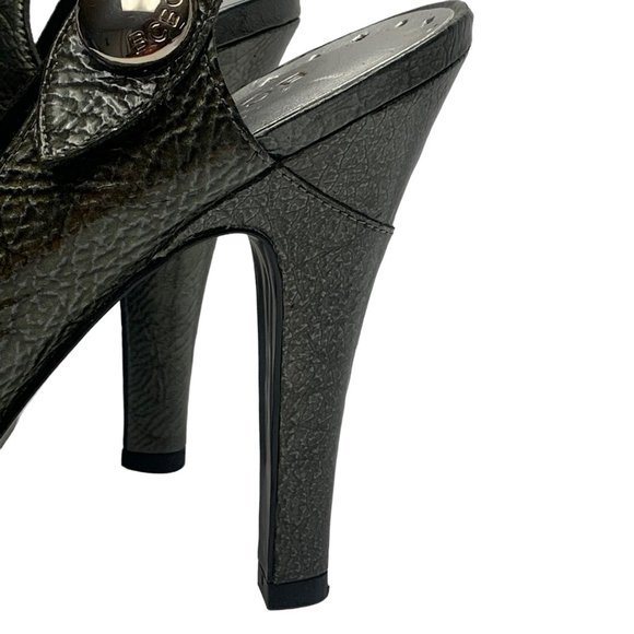 BCBGirls Gray Patent Leather‎ Peep Toe Slingback Heel  *NEW - Picture 12 of 12